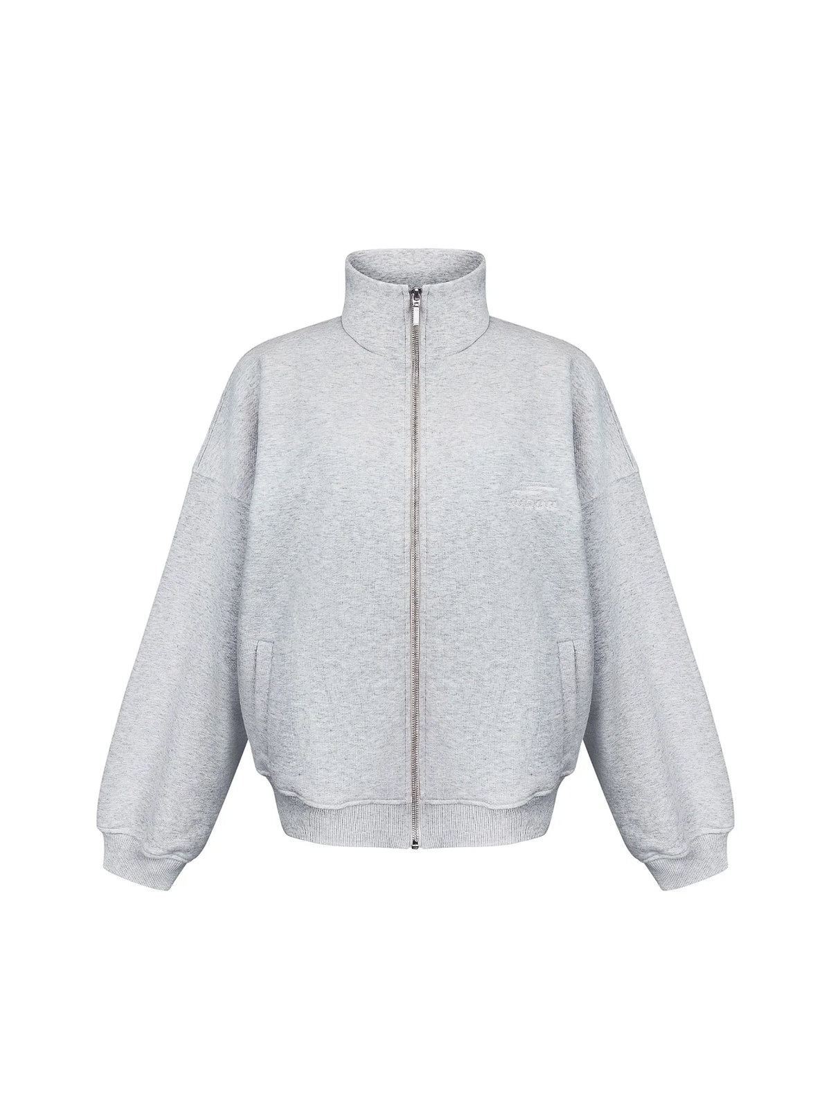 FULL ZIP SWEATSHIRT FLEECE / GRAY