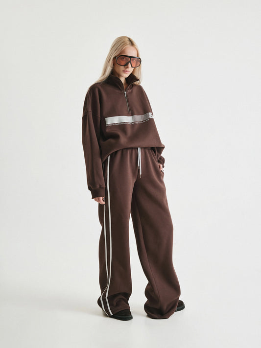 Chocolate tracksuit with palazzo BUDDU SPORT