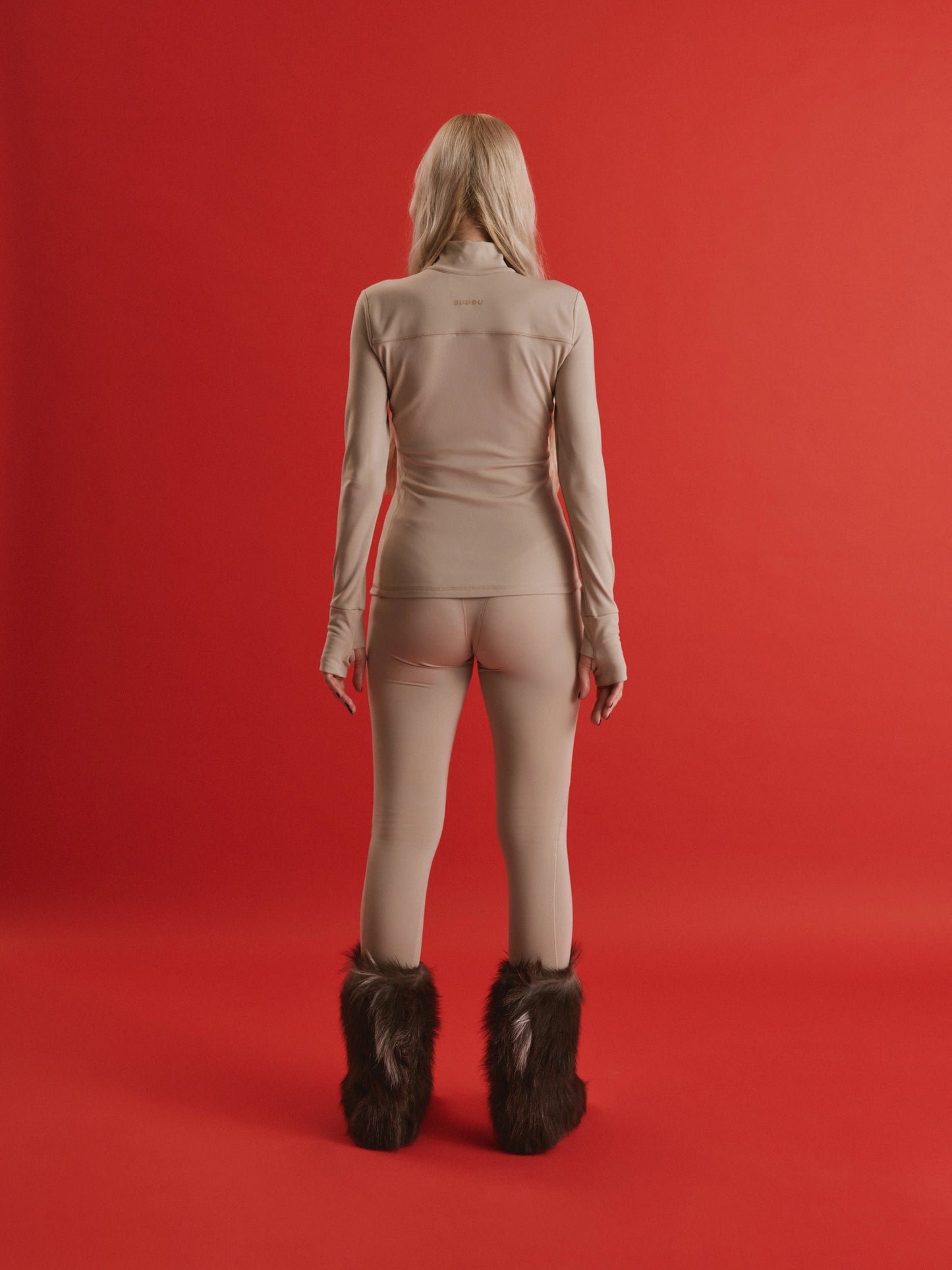 Beige thermal leggings WARM