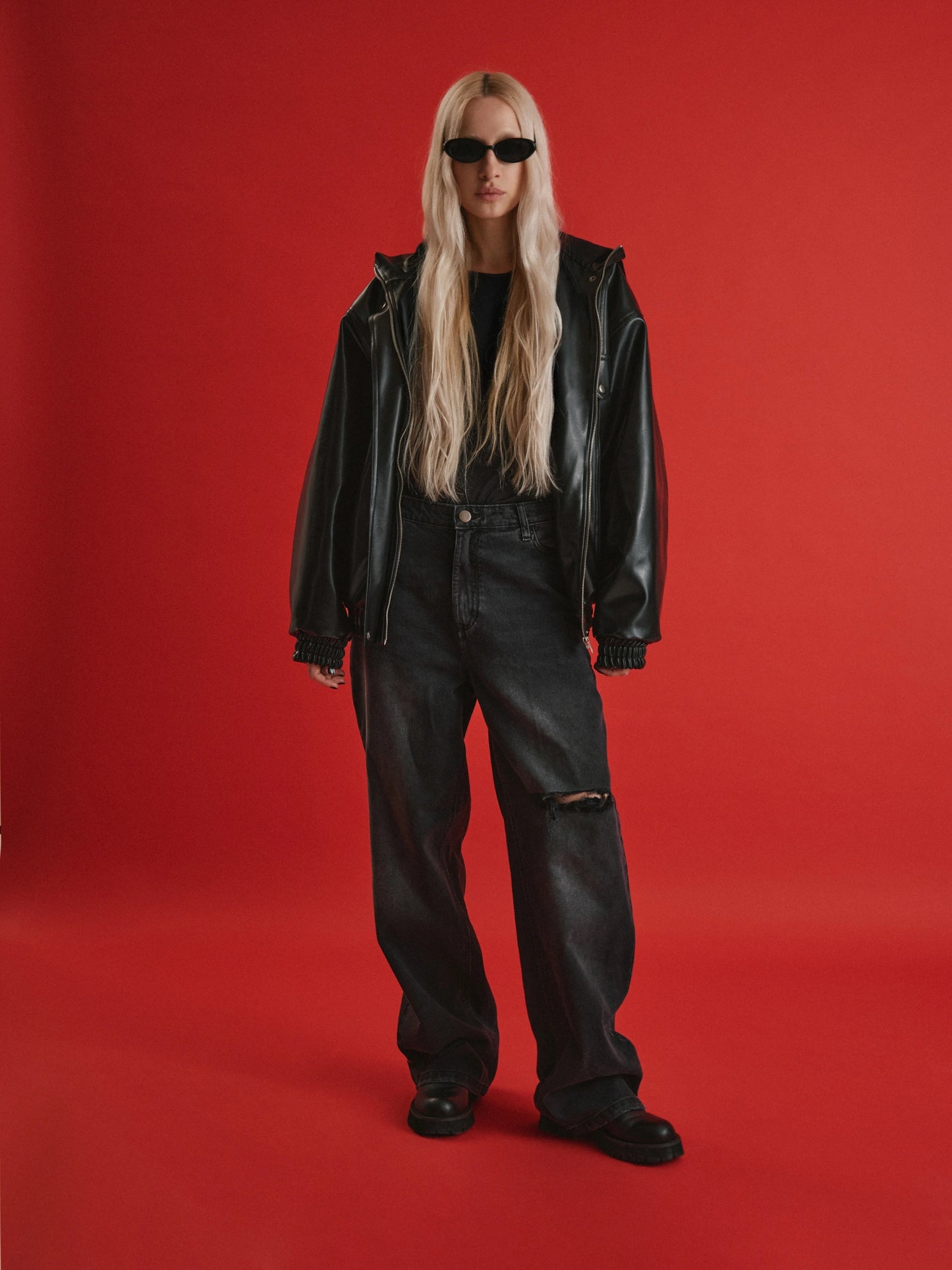 Faux leather bomber BLADE