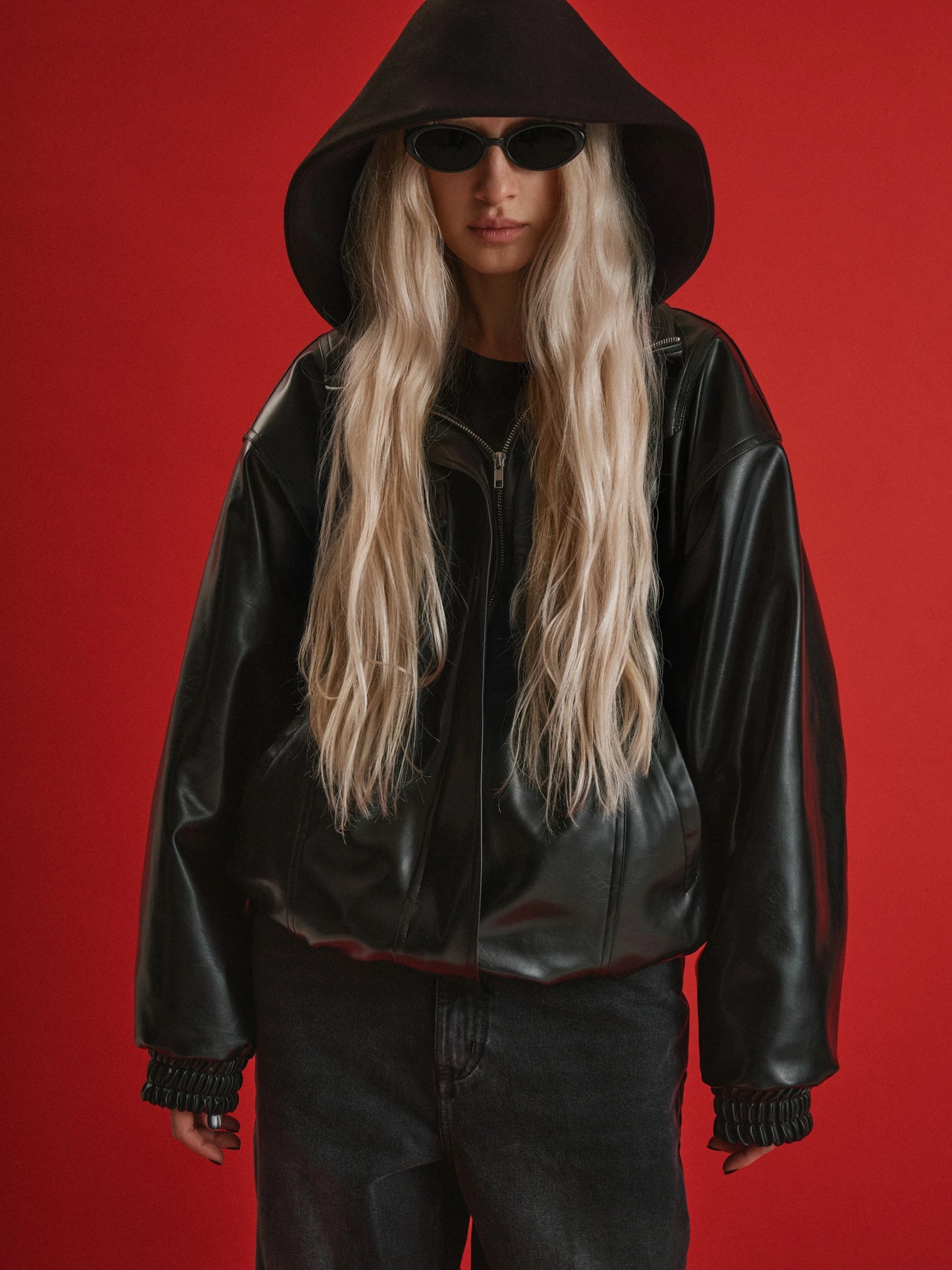 Faux leather bomber BLADE