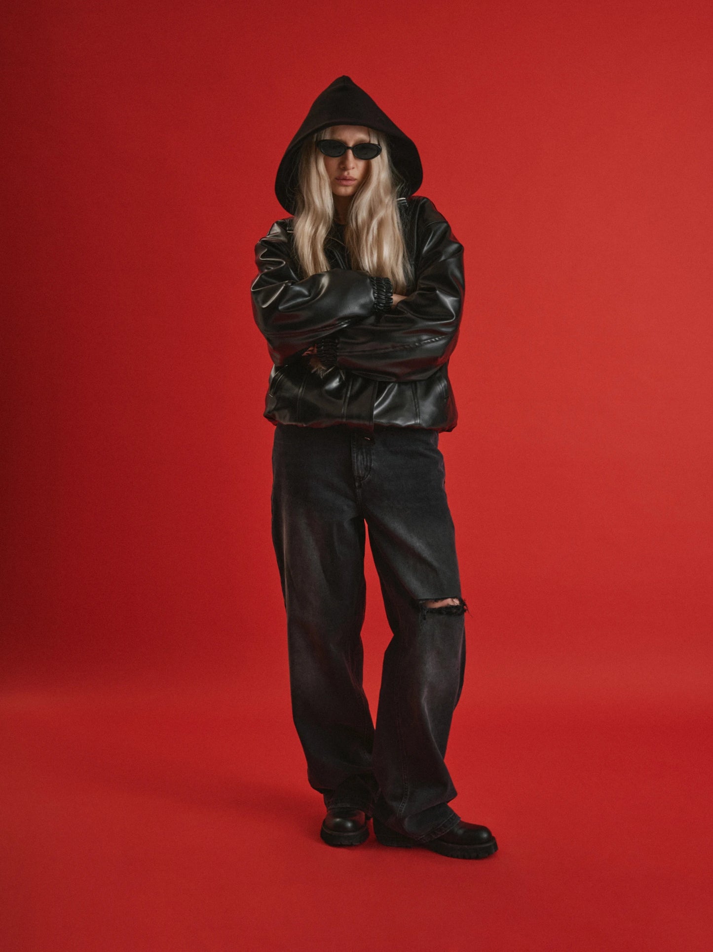Faux leather bomber BLADE
