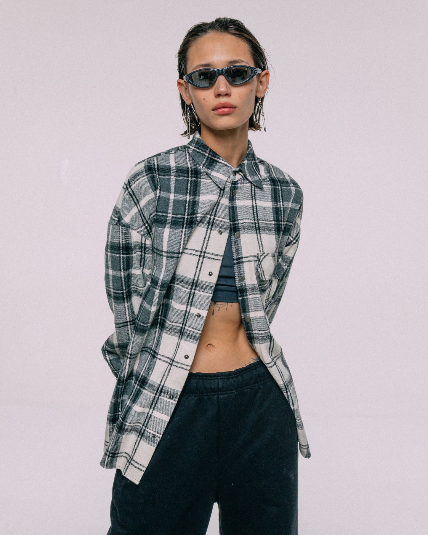 Checkered insulated shirt GREEN #2