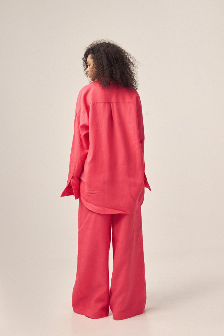 Linen trousers pink