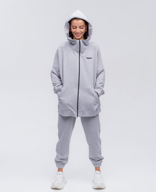 Suit with zip-hoodie Light Grey