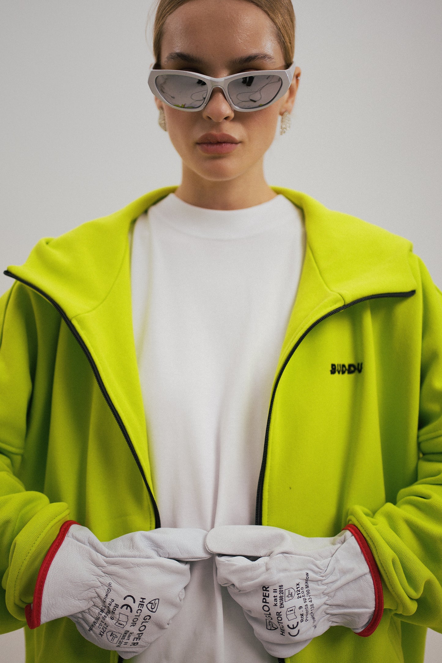 Suit with zip-hoodie Lime