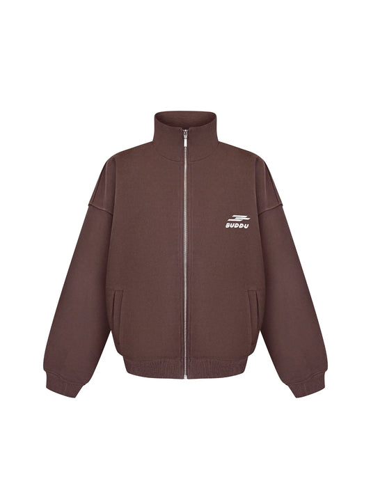 FULL ZIP SWEATSHIRT / BROWN