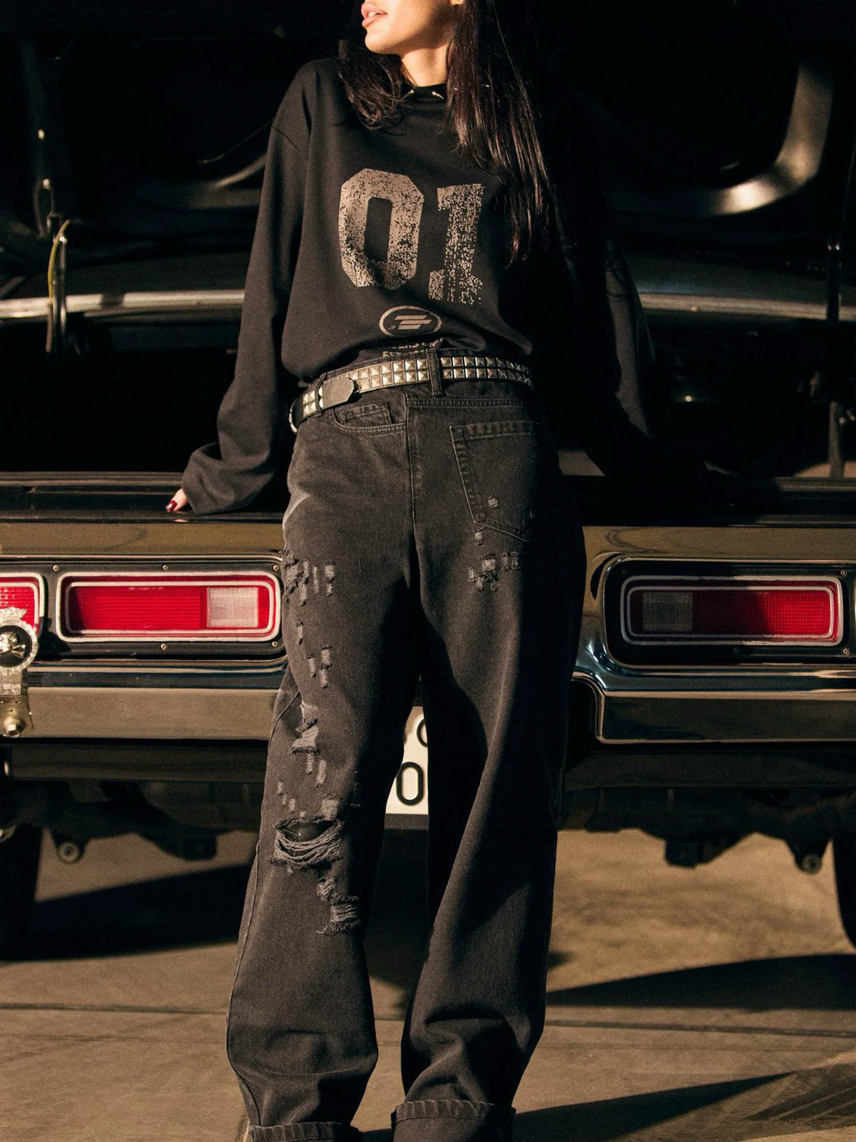 BUDDU WRONG SIDE JEANS -WASHED BLACK
