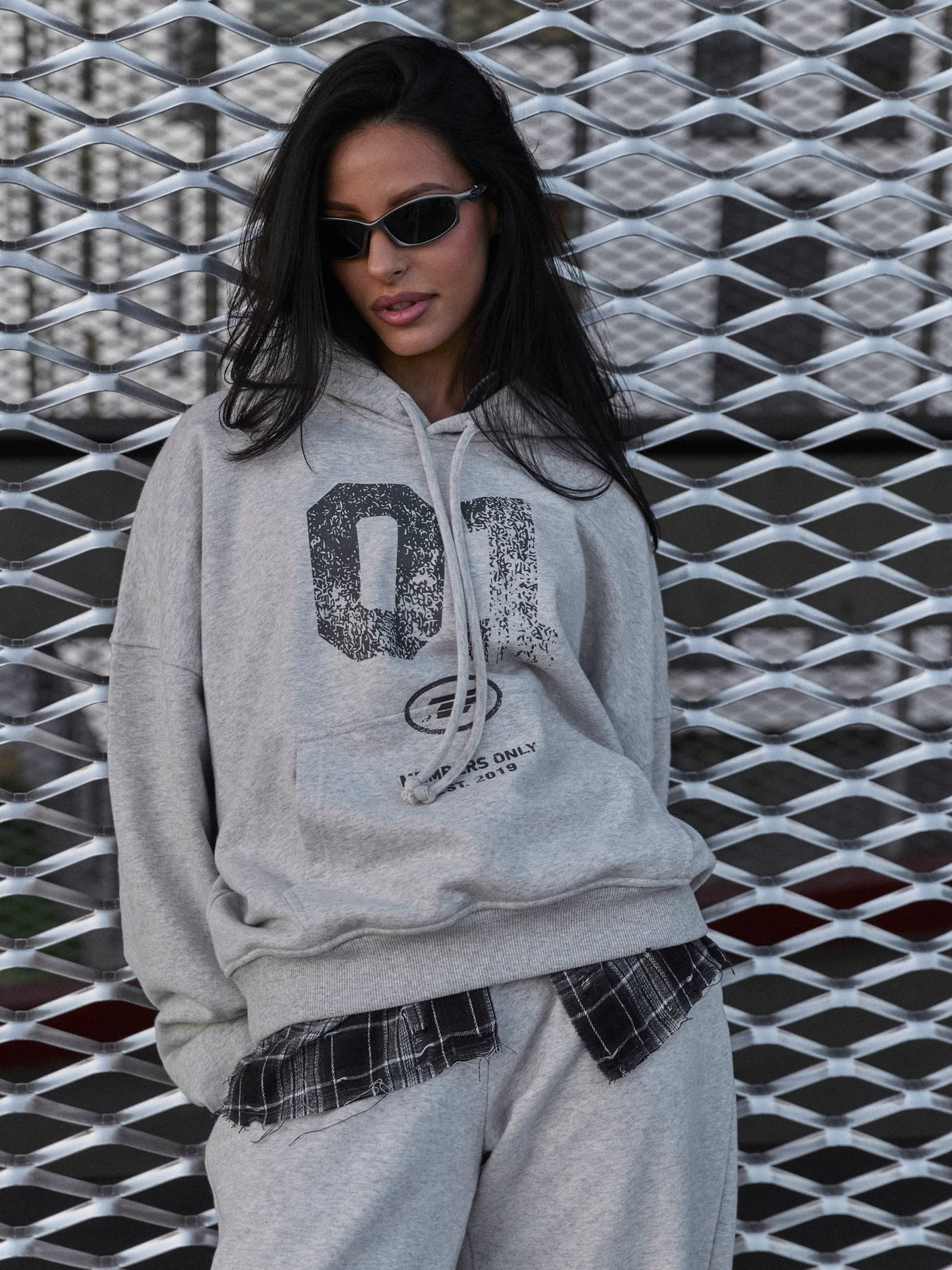 BUDDU 01 OVERSIZE HOODIE — GREY