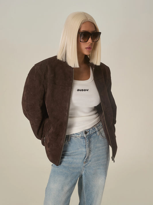 SUEDE JACKET / CHOCOLATE