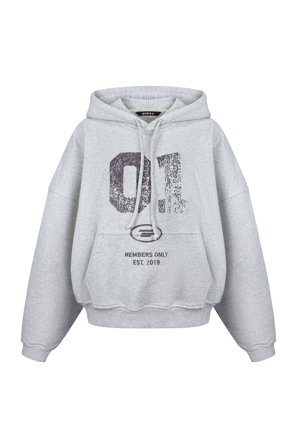 BUDDU 01 OVERSIZE HOODIE — GREY