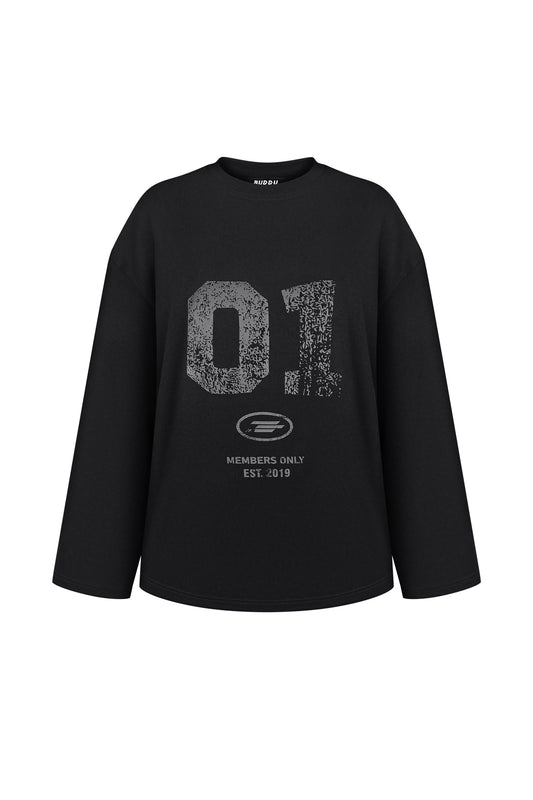 01 MEMBERS LONGSLEEVE — BLACK
