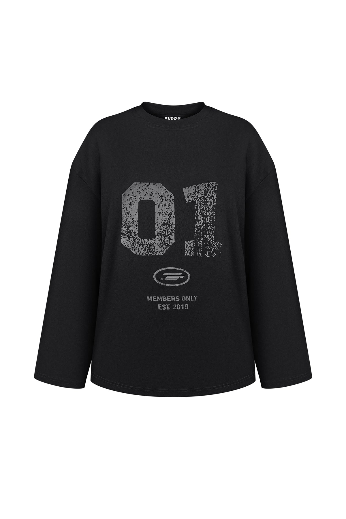 01 MEMBERS LONGSLEEVE — BLACK