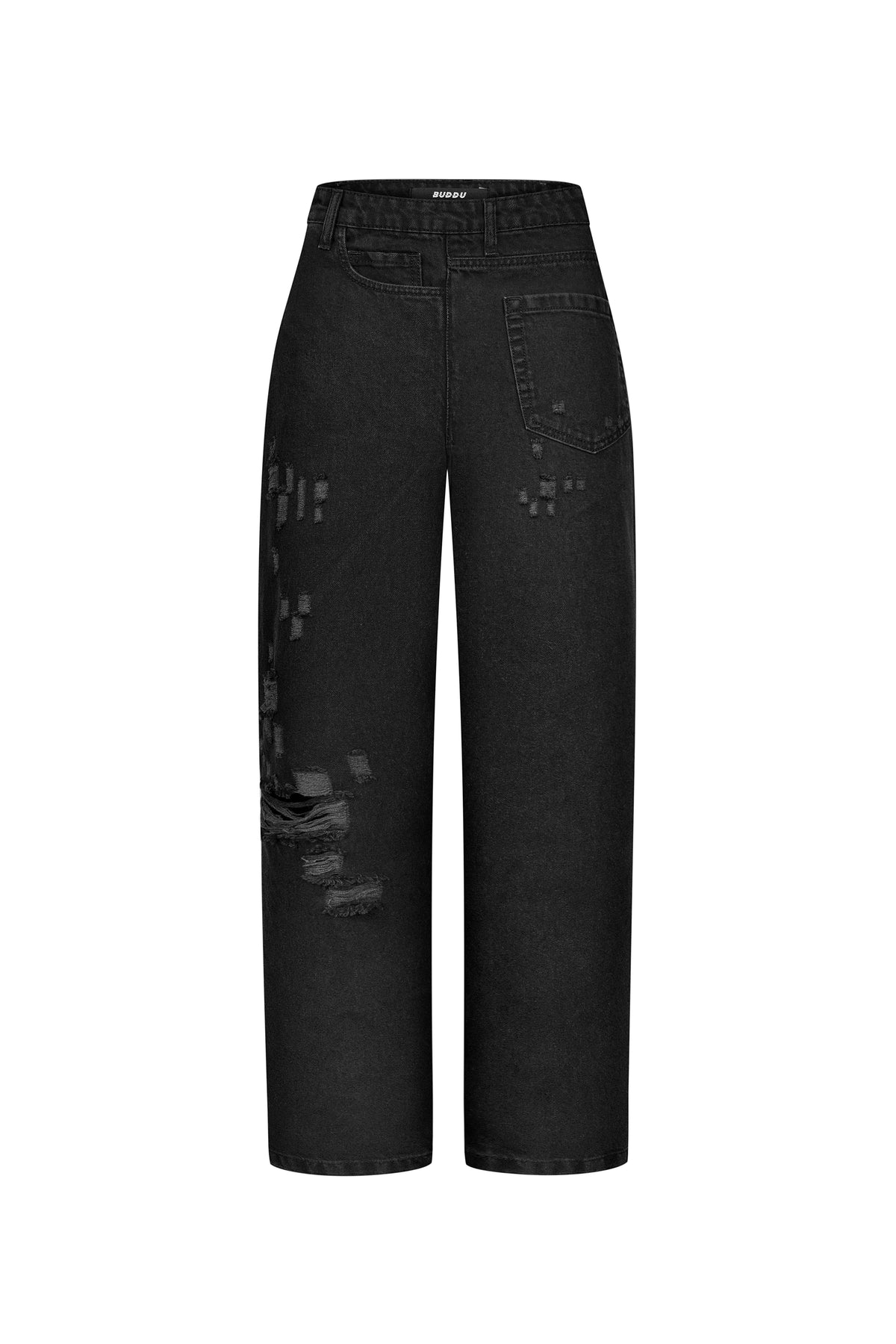 BUDDU WRONG SIDE JEANS -WASHED BLACK