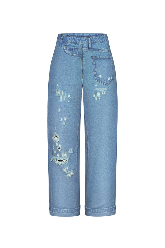 BUDDU WRONG SIDE JEANS - LIGHT WASH