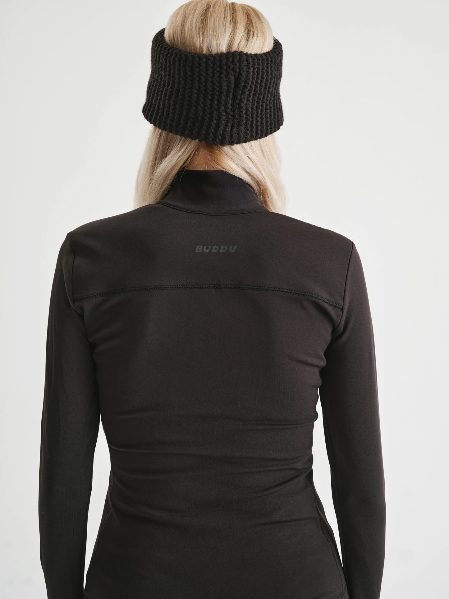 Black zip thermal long sleeve top WARM