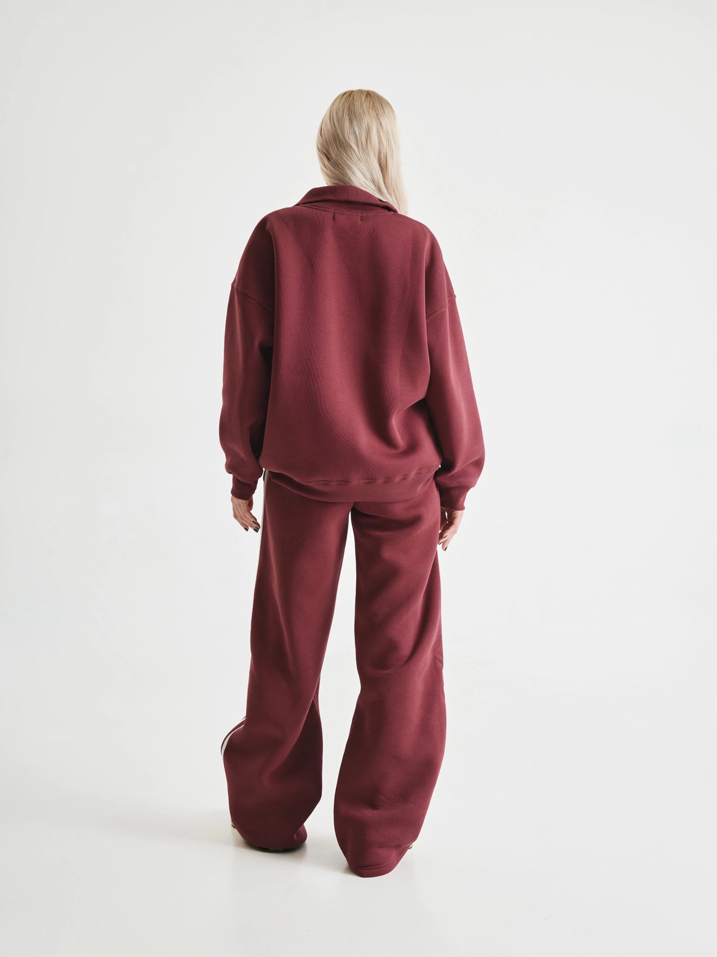 Burgundy tracksuit with palazzo BUDDU SPORT