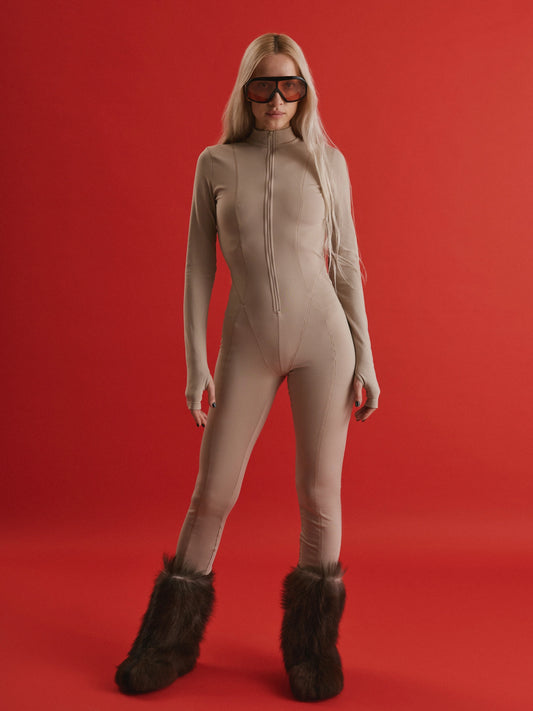 Beige catsuit ALEXIS