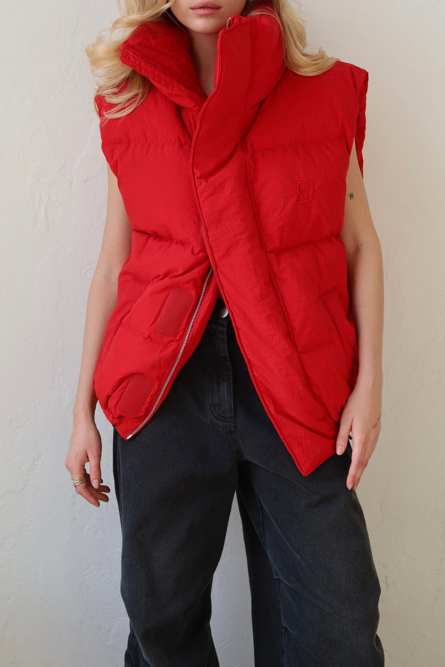 Red down vest