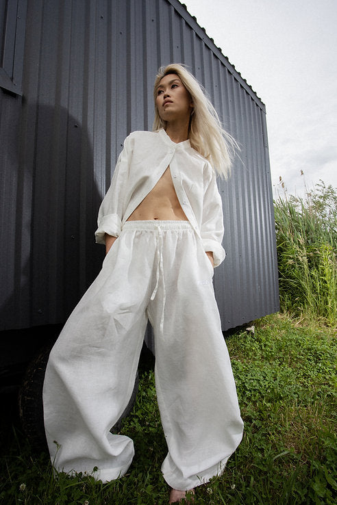 Linen palazzo pants