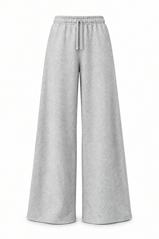 BUDDU 01 WIDE-LEG PANTS - GREY